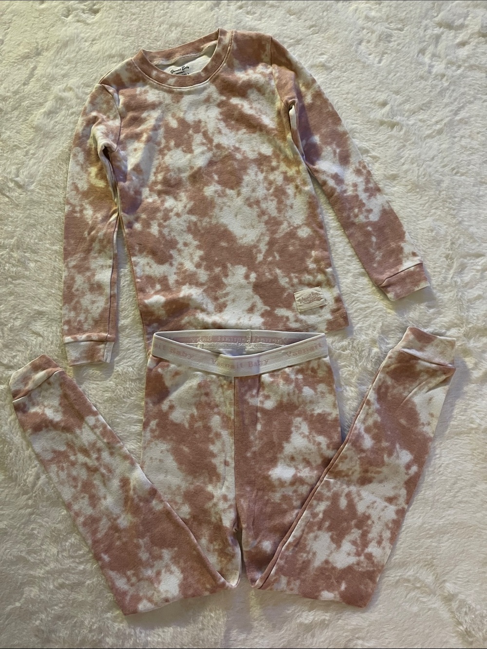 Vaenait  Girls' Tie-Dye PJ Set - Pink Cream SZ 6-7 Y